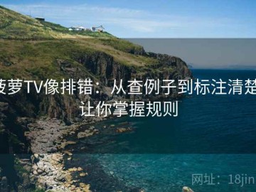 菠萝TV像排错：从查例子到标注清楚，让你掌握规则