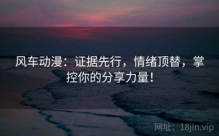 风车动漫:证据先行,情绪顶替,掌控你的分享力量! 风车动漫:证据先行,情绪顶替,掌控你的分享力量!